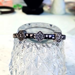 Black & White Genuine Leather Bracelet!